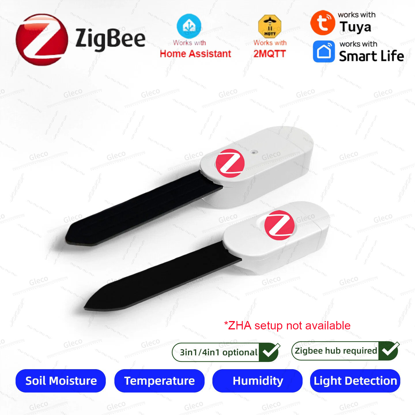 Home Automation Ideas - Czujnik wilgotności gleby Zigbee, miernik temperatury,