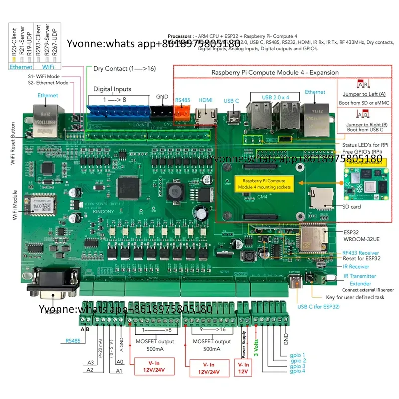 KC868-Server Ethernet Wifi RS2 – Diy Home Automation Server recenzja i cena