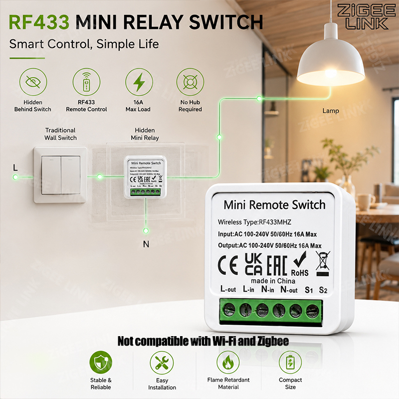 Odbiornik przekaźnikowy RF433M – Diy Home Automation System recenzja i cena